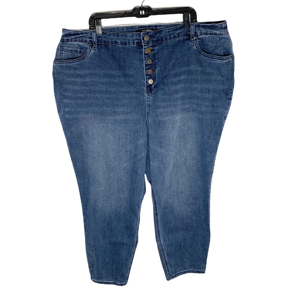 Alivia Ford Jeans Women’s Size 24W Blue Button Fly 44x27